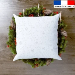 Flocons gris - Fond blanc