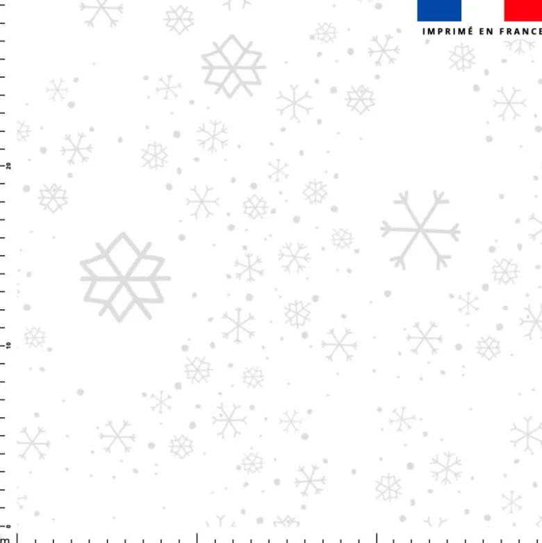 Flocons gris - Fond blanc