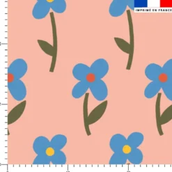 Floraison douce - Fond beige rosé - Création Pauline Recht