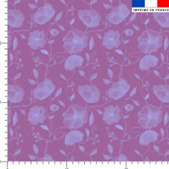 Floral - Fond prune - Création Cat&Colours