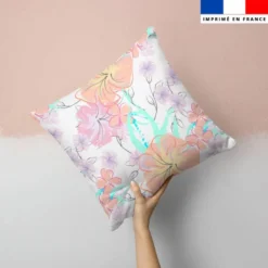 Floral à l'aquarelle pastel - Fond blanc