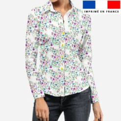 Floral mexicain multicolore - Fond blanc