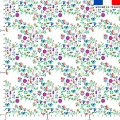 Floral mexicain multicolore - Fond blanc