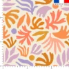 Floraux abstraits multicolores - Fond écru
