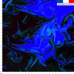 Fluide art psychédélique bleu roi - Fond noir