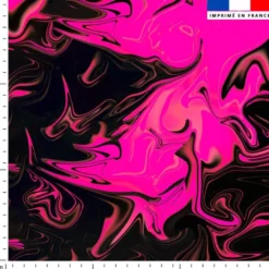 Fluide art psychédélique rose - Fond noir