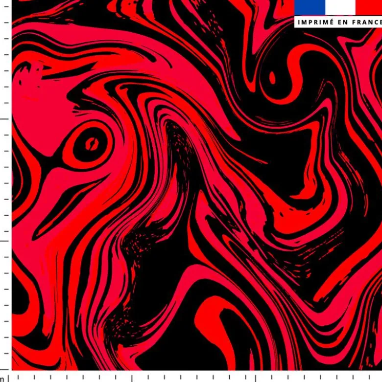 Fluide art rouge - Fond noir