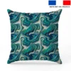 Fluide vert et bleu - Fond écru
