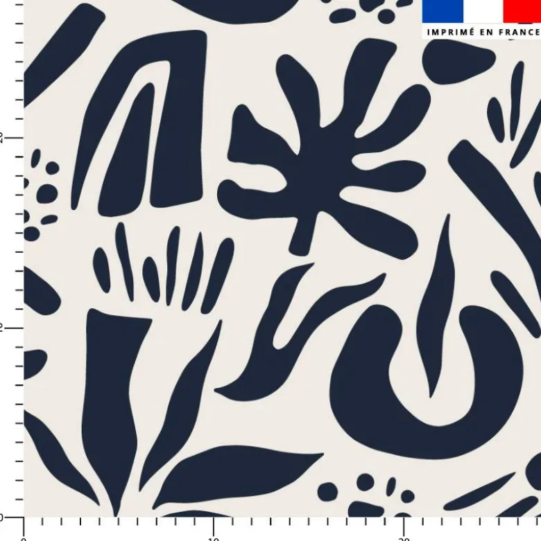 Forme abstraite contemporaine gris anthracite - Fond grège