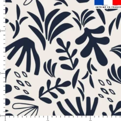 Forme abstraite de plante gris anthracite - Fond grège
