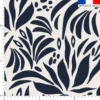 Forme abstraite feuillage gris anthracite - Fond grège
