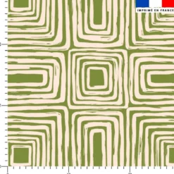 Forme abstraite géométrique rétro - Fond vert kaki