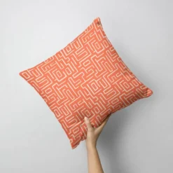 Forme abstraite labyrinthe - Fond orange