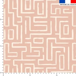 Forme abstraite labyrinthe - Fond beige