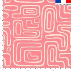 Forme abstraite rétro - Fond rose