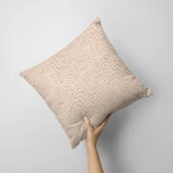 Forme arrondie abstraite rétro - Fond beige