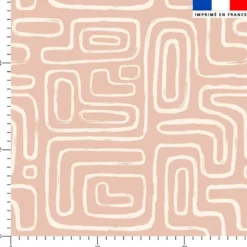 Forme arrondie abstraite rétro - Fond beige