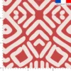 Forme ethnique abstraite écrue - Fond rouge