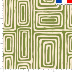Forme rectangle abstraite rétro - Fond vert kaki
