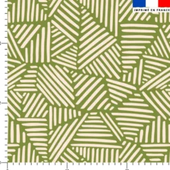 Forme triangle abstraite rétro - Fond vert kaki