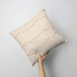 Forme vague abstraite rétro écrue - Fond beige