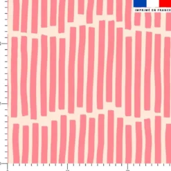 Forme vague abstraite rétro rose - Fond beige