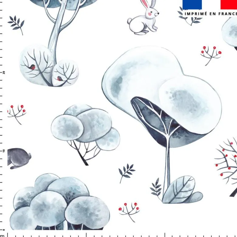 Forêt blanche - Fond blanc