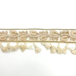 Galon frange en tulle et sequins motif fleur
