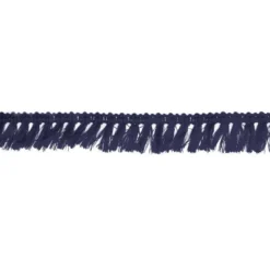 Galon à franges 27mm bleu foncé
