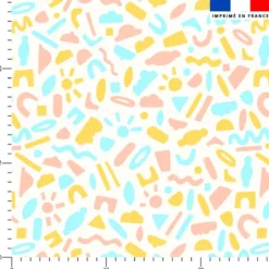 Geometric joy acidulé - Fond crème - Création Pauline Recht