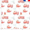 Girafe et crocodile sapeurs pompiers - Fond blanc