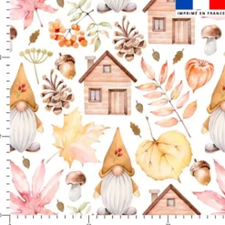 Gnome de forêt aquarelle - Fond blanc