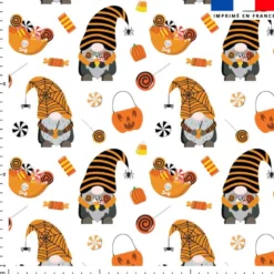 Gnome et bonbon d'halloween - Fond blanc