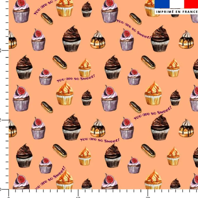 Gourmandises You are so sweet - Fond saumon - Création Cat&Colours