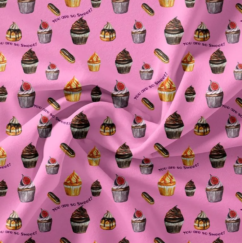 Gourmandises You are so sweet - Fond rose - Création Cat&Colours