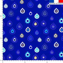 Goutte oeil bleu Grèce - Fond bleu foncé