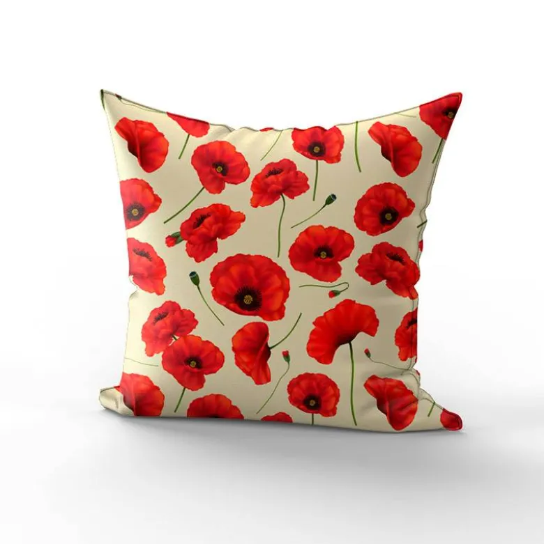 Grand coquelicot - Fond beige