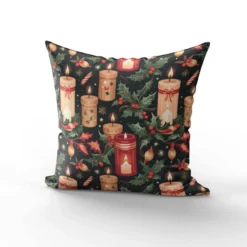 Grandes bougies de Noël - Fond noir