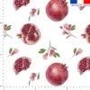 Grenade et fleurs - Fond blanc