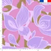 Grosses fleurs mauve - Fond rose - Création Lili Bambou Design