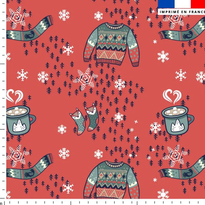 Hiver - Fond corail