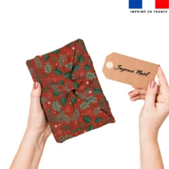 Houx de noel - Fond rouge