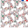 Hérisson et feuilles d'hiver - Fond blanc