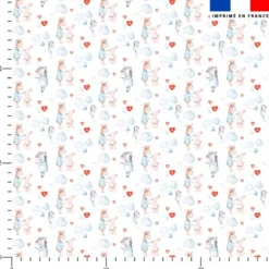 Infirmière zèbre et girafe - Fond blanc