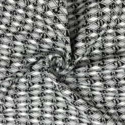 Jacquard extensible losanges noir et blanc