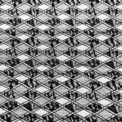 Jacquard extensible losanges noir et blanc