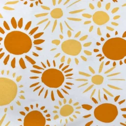 Jersey blanc cassé imprimé soleil
