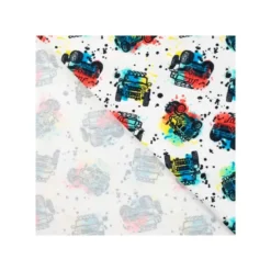 Jersey coton blanc imprimé monster truck