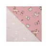 Jersey coton rose imprimé chien