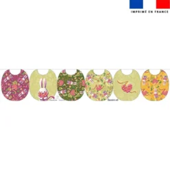 Kit bavoirs en éponge motif lapin printanier - Création Stillistic